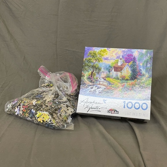 Cra Z Art 1000 Piece Abraham Hunter Jigsaw Puzzle “Light Unto My Path” 2020 - Picture 3 of 3